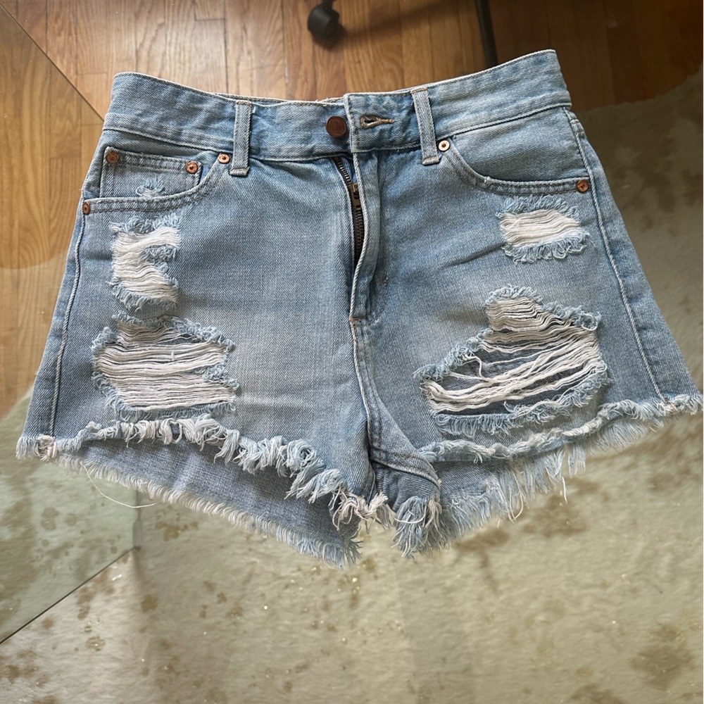 JBD. Just Black Denin Short - Light Wash Distressed